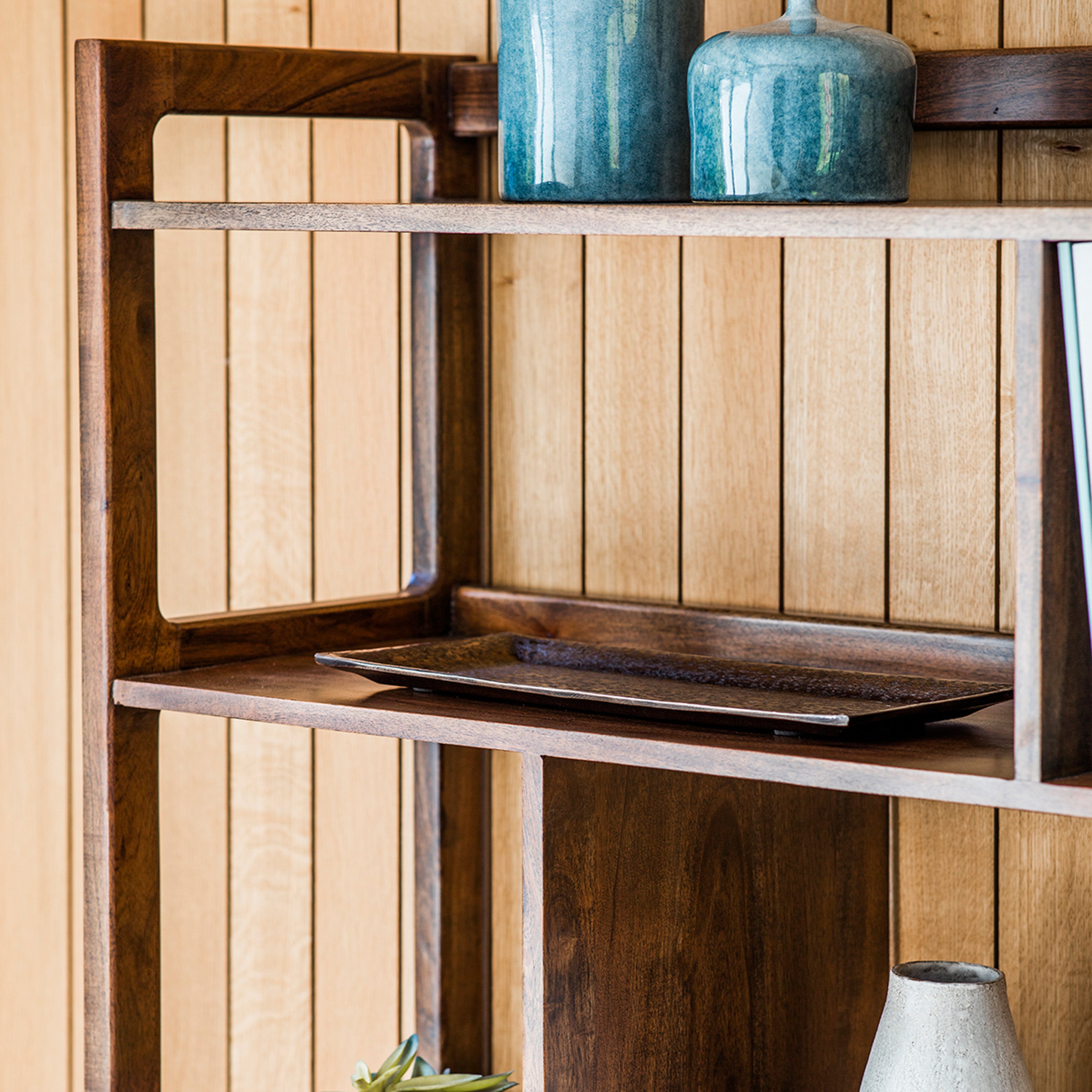 Barcino Brown Acacia Wood Display Unit